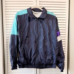 Vintage Saks Fifth Avenue Colorblock Nylon Windbreaker Jacket – Sz Small